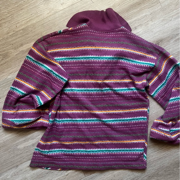 Vintage 60s 70s Pandora Scotchkin Stripe Collared Boho Eclectic Top - Picture 4 of 12